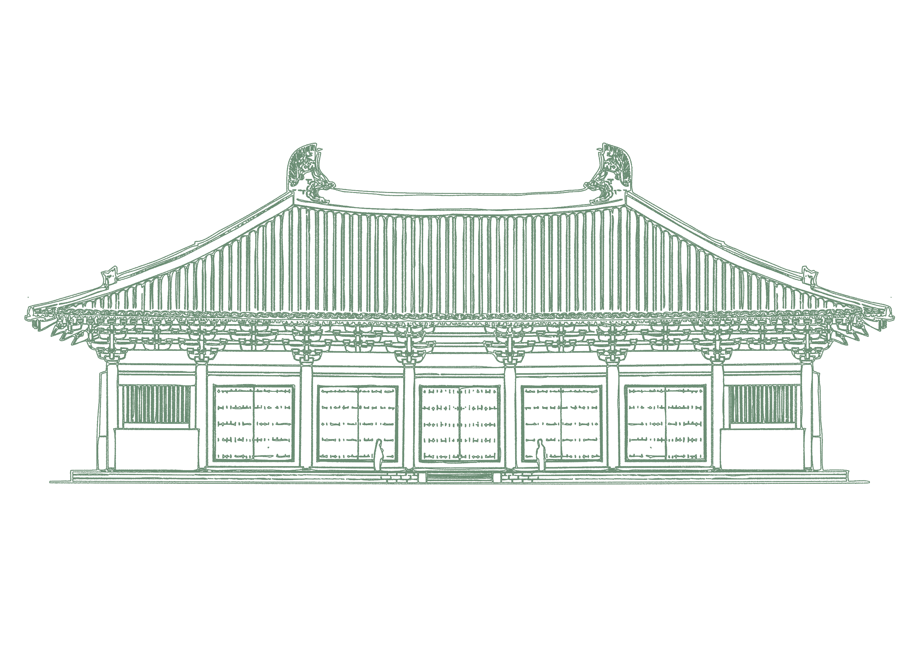 佛光寺线稿